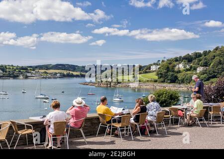 Glandore, County Cork, West Cork, Republic of Ireland.  Eire.  People admiring view. Stock Photo