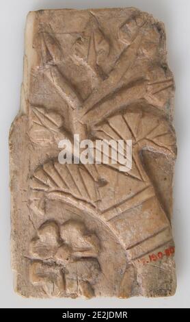 Rilievo frammento con Rosette e Lotus Design, Coptic, VI-VII secolo. Foto Stock