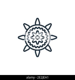 Icona vettore contorno Rangoli. Icona rangoli nero sottile, vettore piatto semplice elemento illustrazione da modificabile india e holi concetto isolato strok Illustrazione Vettoriale