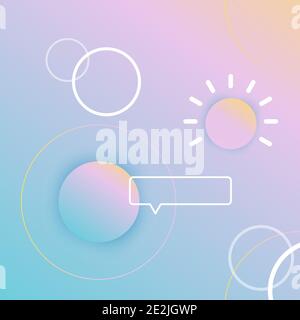 Sfondo dei cerchi sfumati. Illustrazione vettoriale, design piatto Illustrazione Vettoriale
