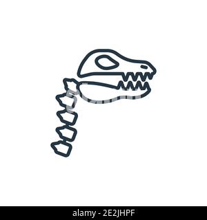 Icona vettore di contorno fossile. Sottile linea nera fossile icona, vettore piatto semplice elemento illustrazione da editabile storia concetto isolato colpo su whit Illustrazione Vettoriale