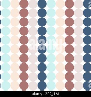 Motivo senza cuciture a punti disegnato a mano e multicolore. Colori neutri. Illustrazione vettoriale, design piatto Illustrazione Vettoriale