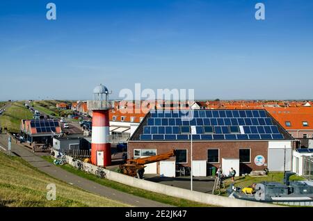 Westkapelle, Paesi Bassi, agosto 2019. Uno dei fari nell'area edificata. Foto Stock
