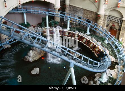 Seoul Korea Roller Coaster Lotte Adventure World il più grande indoor Parco a tema Foto Stock
