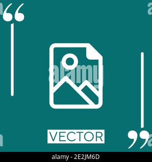 Icona file lineari. Linea tratto modificabile Illustrazione Vettoriale