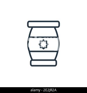 Icona vettoriale Ugadi. Icona di ugadi nero sottile, vettore piatto semplice elemento illustrazione da modificabile india concetto isolato tratto su bianco ba Illustrazione Vettoriale