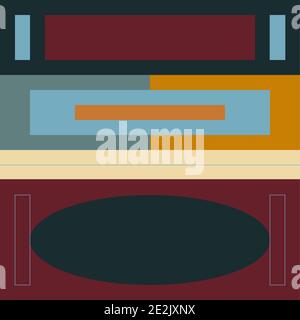 Un'immagine di sfondo astratta di stile retrò. Illustrazione Vettoriale