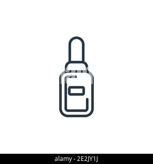 Icona vettore contorno vernice. Icona di vernice nera sottile, vettore piatto semplice elemento illustrazione dal concetto di igiene modificabile tratto isolato su wh Illustrazione Vettoriale