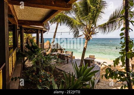 Carribean food a Calliste, Grenada Foto Stock