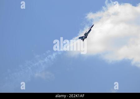 Volkel, Paesi Bassi - 14 Giugno 2019: F-16 Fighting Falcon da l'aeronautica belga ad un air show Foto Stock
