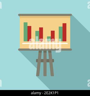 Icona grafico banner guerra commerciale, stile piatto Illustrazione Vettoriale