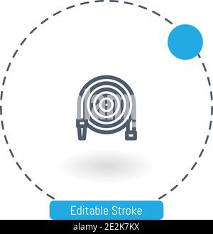 icona vettore tubo flessibile icone del contorno tratto modificabili per il web e. cellulare Illustrazione Vettoriale