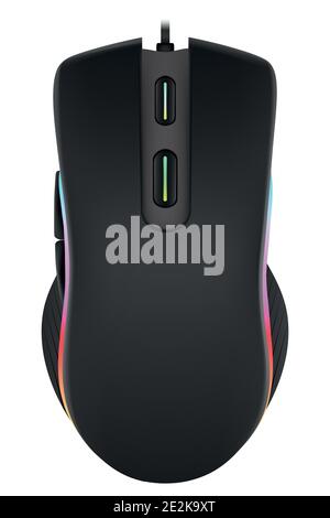 Vettore disegno gioco computer mouse su sfondo bianco Illustrazione Vettoriale