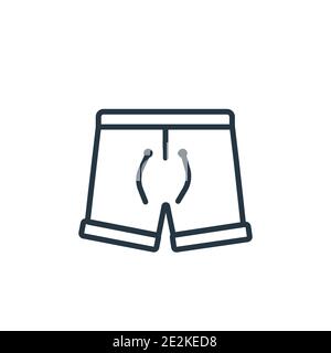 Shorts fitness icona vettoriale. Shorts fitness sottile nero icona, vettore piatto semplice elemento illustrazione da modificabile gimanddfitness concetto i Illustrazione Vettoriale