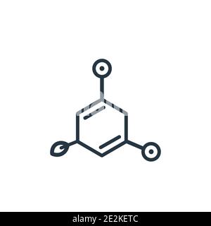 Icona vettore di contorno biotecnologia. Icona biotecnologia nera sottile, vettore piatto semplice elemento illustrazione da modificabile generale concetto isolato Illustrazione Vettoriale