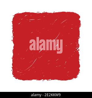 Banner quadrato con grunge rosso Illustrazione Vettoriale