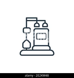 Icona vettoriale del profilo della pompa della coppa. Icona della pompa a coppa nera sottile, vettore piatto semplice illustrazione di elementi da mobili modificabili e concetto domestico i Illustrazione Vettoriale