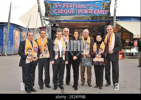 Principessa Stephanie di Monaco durante la terza giornata del trentaquattresimo Festival Internazionale del Circo a Monte Carlo, Monaco, il 16 2010 gennaio. Handout Foto di Monaco Palace/ABACAPRESS.COM Foto Stock