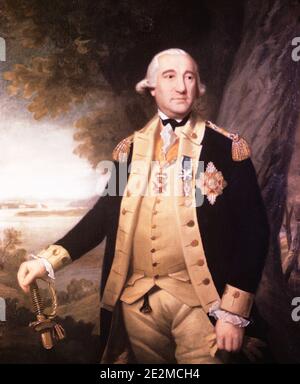 1770S 1776 BARONE FWA VON STEUBEN RITRATTO PRUSSIANO CHI LO ERA GENERALE MAGGIORE NELLA GUERRA RIVOLUZIONARIA AMERICANA DALL'ARTISTA RALPH EARL - KA3747 PLE001 HARS GUERRA RIVOLUZIONARIA AMERICANA 1770 COLONIE PRUSSIANE VECCHIO STILE Foto Stock