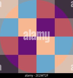 Un'immagine di sfondo astratta con motivo a scacchi retrospettiva. Illustrazione Vettoriale