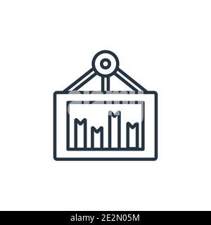 Icona vettore contorno grafico AR. Icona a forma di grafico a forma di ar nera a linea sottile, vettore piatto illustrazione di elementi semplici dal concetto generale modificabile tratto isolato attivo Illustrazione Vettoriale