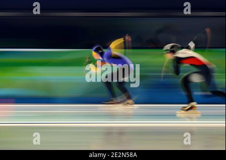 Pattinaggio di velocità femminile a 500 m durante le Olimpiadi invernali di Vancouver 2010 a Richmond Olympic Oval il 16 febbraio 2010 a Vancouver, Canada. Foto di Gouhier-Hahn-Nebinger/ABACAPRESS.COM Foto Stock