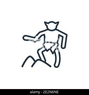 Icona vettore di contorno gigante. Icona gigante nera sottile, vettore piatto semplice elemento illustrazione dal concetto di fiaba modificabile isolato sul retro bianco Illustrazione Vettoriale