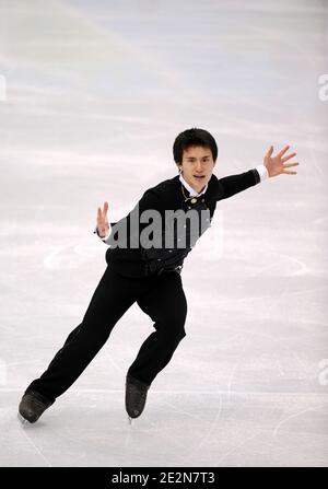 Patrick Chan, canadese, compete nel pattinaggio gratuito per uomini durante le Olimpiadi invernali di Vancouver 2010 al Pacific Coliseum il 18 febbraio 2010 a Vancouver, Canada. Foto di Gouhier-Hahn-Nebinger/ABACAPRESS.COM Foto Stock