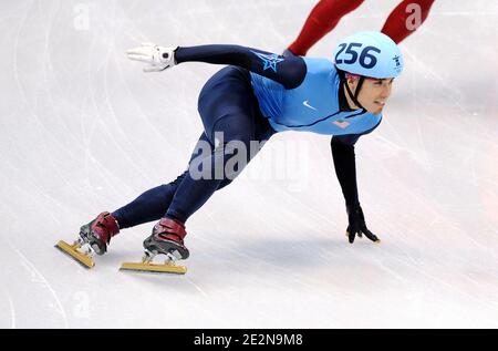 Il medaglia di bronzo Appolo Anton Ohno degli Stati Uniti compete alla finale di 1000 m di Short Track Speed Skating maschile durante le Olimpiadi invernali di Vancouver 2010 al Pacific Coliseum il 20 febbraio 2010 a Vancouver, Canada.Photo by Gouhier-Hahn-Nebinger/ABACAPRESS.COM Foto Stock