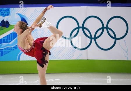 Carolina Kostner Italia compete nel Ladies Short Programme Figure Skating durante le Olimpiadi invernali di Vancouver del 2010 al Pacific Coliseum il 23 febbraio 2010 a Vancouver, Canada.Photo by Gouhier-Hahn-Nebinger/ABACAPRESS.COM Foto Stock