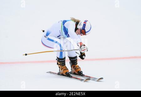 La francese Tessa Worley durante lo Slalom gigante delle Signore di sci alpino Slalom Ladies' Giant Slalom a Creekside a Whistler, Canada, il 25 febbraio 2010. Foto di Gouhier-Hahn-Nebinger/ABACAPRESS.COM Foto Stock