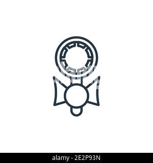 Icona vettore di contorno Jawbreaker. Icona jawbreaker nera sottile, vettore piatto semplice elemento illustrazione dal concetto di cibo modificabile concetto isolato colpo on Illustrazione Vettoriale