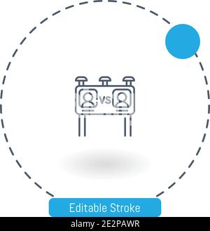 icona del vettore di selezione icone del contorno del tratto modificabili per il web e. cellulare Illustrazione Vettoriale