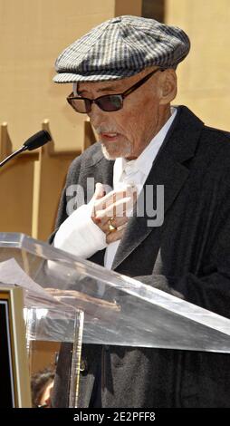 Dennis Hopper alla cerimonia della Walk of Fame per Dennis Hopper, Egyptian Theatre, Hollywood, California. 26 marzo 2010. (Nella foto: Dennis Hopper). Foto di Baxter/ABACAPRESS.COM Foto Stock
