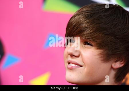 Justin Bieber partecipa al ventitreesimo premio annuale Kids' Choice di Nickelodeon che si tiene all'UCLA Pauley Pavilion. Los Angeles, 27 marzo 2010. (Nella foto: Justin Bieber). Foto di Lionel Hahn/ABACAPRESS.COM Foto Stock