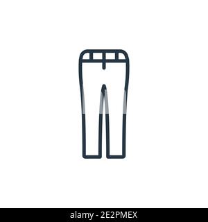 Icona vettore contorno pantaloni chino. Sottile linea nera pantaloni chinos icona, vettore piatto semplice elemento illustrazione da editabile vestiti concetto isolato st Illustrazione Vettoriale