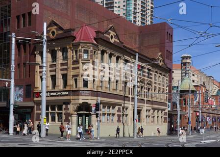 La Banca della Cina che si trova su George Street al Haymarket Sydney Australia Foto Stock