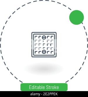 icona del vettore di drenaggio icone del contorno del tratto modificabili per il web e. cellulare Illustrazione Vettoriale