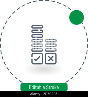 icona del vettore di voto icone del contorno del tratto modificabili per il web e. cellulare Illustrazione Vettoriale