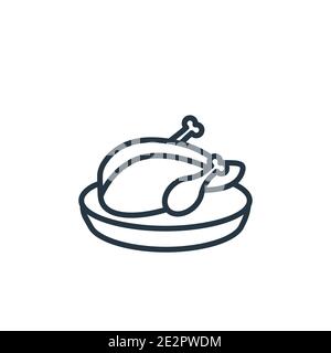 Icona vettoriale anatra arrosto di Pechino. Icona di anatra arrosto di pechino sottile linea nera, vettore piatto semplice elemento illustrazione dal concetto di cultura modificabile Illustrazione Vettoriale