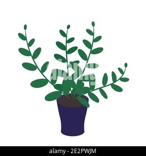 Houseplant nella pentola vettore illustrazione eps. 10 Illustrazione Vettoriale