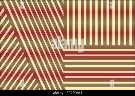 Cornice sottile con motivo zebra di colore giallo, rosso, marrone, sfumatura Foto Stock