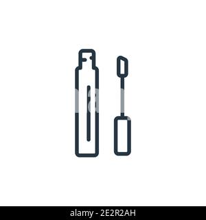 Icona vettore di contorno del mascheratore. Icona di mascheratura nera sottile, vettore piatto semplice elemento illustrazione da editabile bellezza concetto isolato su bianco Illustrazione Vettoriale