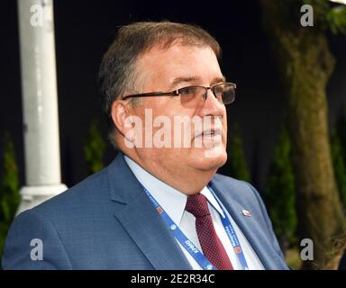 Andrzej Adamczyk, ministro delle infrastrutture del governo polacco.politici, economisti e imprenditori europei si sono incontrati durante il Forum economico polacco 2017 a Krynica. Foto Stock