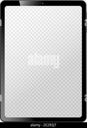 brillante mockup di computer tablet con spazio di copia su schermo vettoriale illustrazione Illustrazione Vettoriale