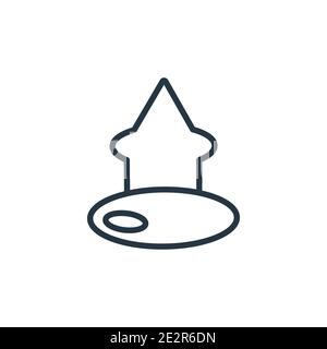 Icona vettore di contorno inclinato. Icona sottile inclinata nera, vettore piatto semplice elemento illustrazione da costruzione modificabile concetto strok isolato Illustrazione Vettoriale