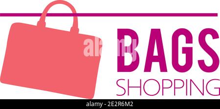 Logo vettoriale di borse da donna e shopping Illustrazione Vettoriale