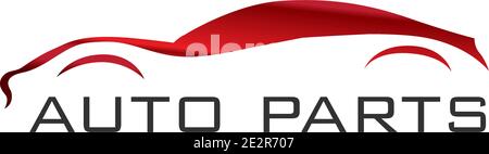 Logo vettoriale di parti di auto, riparazione auto Illustrazione Vettoriale
