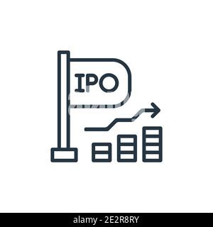 Icona vettore contorno IPO. Icona ipo nera sottile, vettore piatto illustrazione di elementi semplici dal concetto di analisi modificabile isolato su sfondo bianco Illustrazione Vettoriale