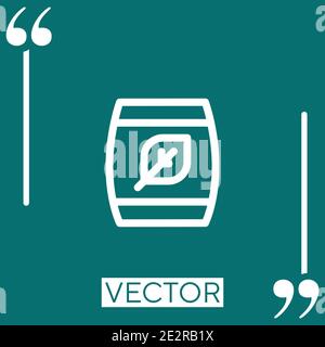 Icona vettore di compost icona lineare. Linea stroked modificabile Illustrazione Vettoriale